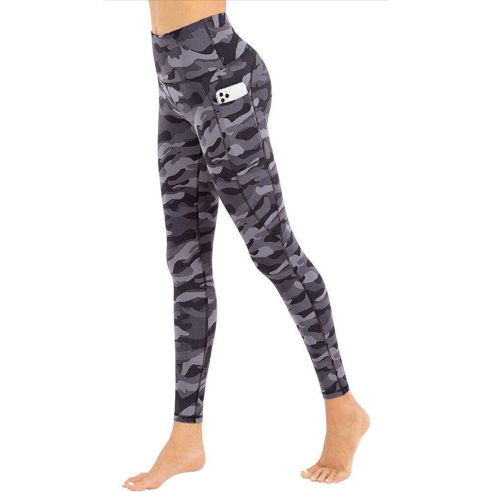 Lot of 2 Pairs- espidoo High Waist Women Yoga Pants: Soft Yoga Leggings with 3 P